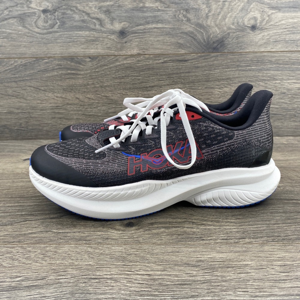Hoka Mach 6 Y Running Shoes Youth Size 6Y Black Red 1147553 BKVR Sneakers